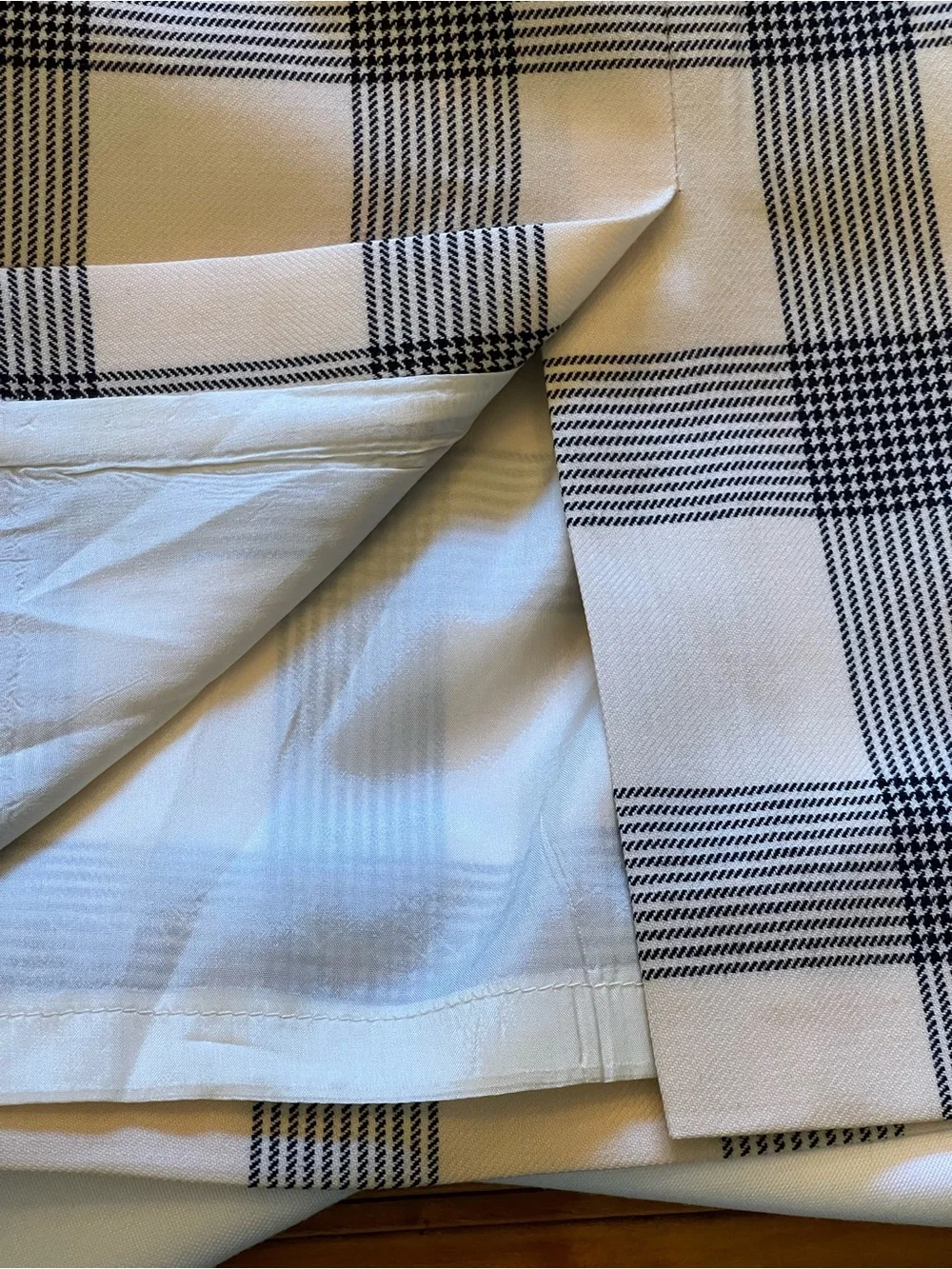 TED LAPIDUS VINTAGE CHECKED DOUBLE BREASTED NAVY & CREAM SUIT SET  SZ 10 /42